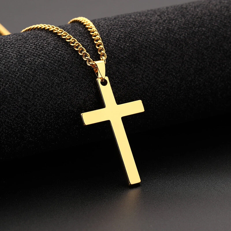 Fashion Cross Pendant Necklace Women Men Stainless Steel Link Chain Charm Necklace Cool Boys Girls Punk Hip Hop Jewelry Gift (image for) Fashion Cross Pendant Necklace Women Men Stainless Steel Link Chain Charm Necklace Cool Boys Girls Punk Hip Hop Jewelry Gift